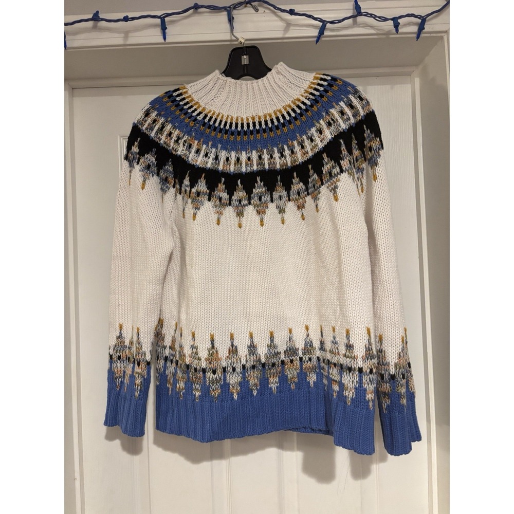 Gorgeous Coco Bleu print sweater with‎ gold sparkle threading size M Pullover